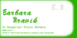 barbara mravik business card